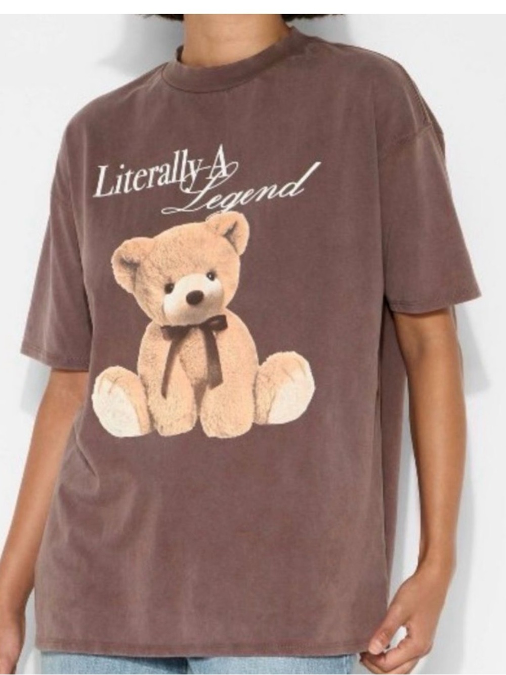 Wild Fable Short Sleeve Literally A Legend Teddy Bear Oversized Graphic Tee. XS.